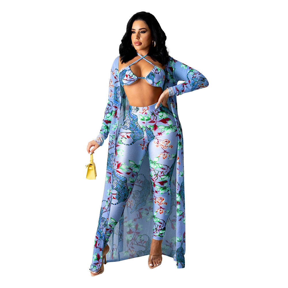 Greet the Season  - Floral Pants 2 piece Set with Shawl